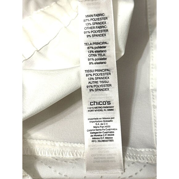 Chicos Zenergy White Animal Print Quilted Zip Front Sleeveless Lightweight Vest - Picture 10 of 13